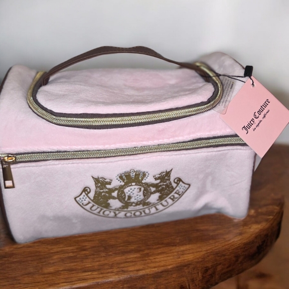 Juicy Couture Holiday Y2K Bundle Purse, Train Case & 2-piece Cosmetic Bag, NWT - Picture 3 of 7